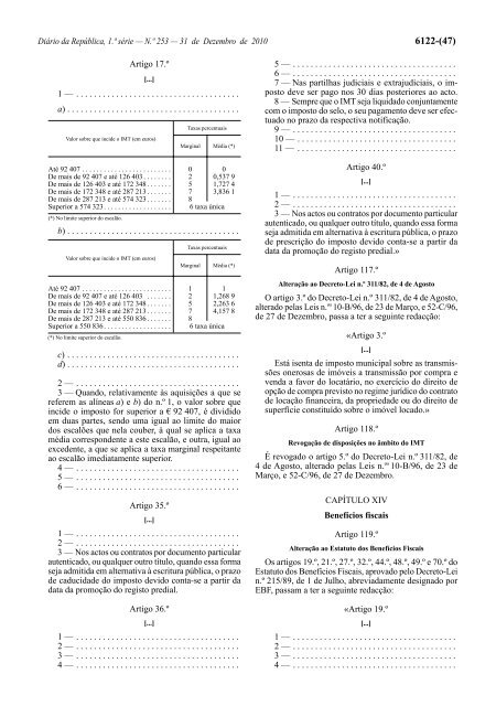 Lei n.Âº 55-A/2010 - Portal das FinanÃ§as