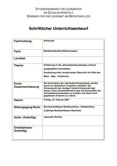 Banken Bilanzkennzahlen