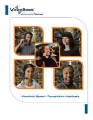 Vocollect SL and SR Series Headsets Brochure - Ahearn & Soper Inc.