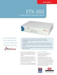 ETX-202: Ethernet NTUs (pdf). - comtec