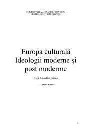 Europa culturala. Ideologii moderne si postmoderne - Centrul de ...