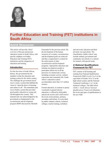 Further Education and Training (FET) institutions in South Africa