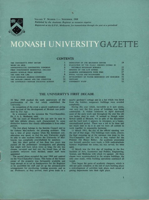 GAZETTE - Adm.monash.edu.au - Monash University