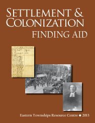 colonization & settlement - ETRC