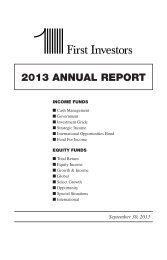 Portfolio of Investments - First Investors