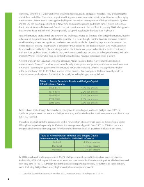 ONTARIO'S BRIDGES - BRIDGING THE GAP - Complete ... - rccao