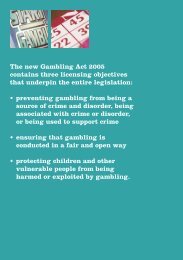 New Gambling Act 2005 - Objectives - Argyll and Bute Council