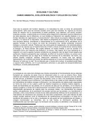 ECOLOGÍA Y CULTURA - IDEA - Universidad Nacional de Colombia