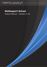 NetSupport School Product Manual - NetSupport Limited