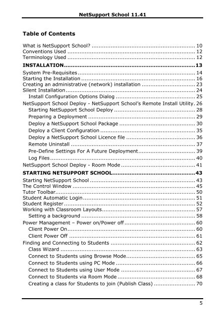 NetSupport School Product Manual - NetSupport Limited