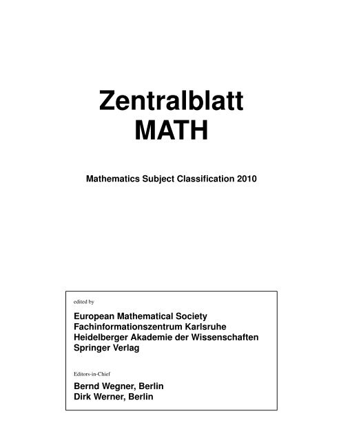 Zentralblatt Math