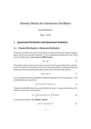 Density Matrix for Harmonic Oscillator