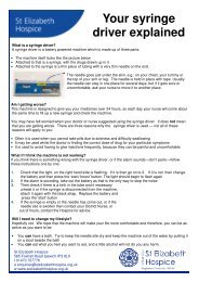 Your syringe driver explained.pdf - St Elizabeth Hospice
