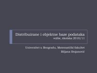 Distribuirane i objektne baze podataka - Ncd.matf.bg.ac.rs