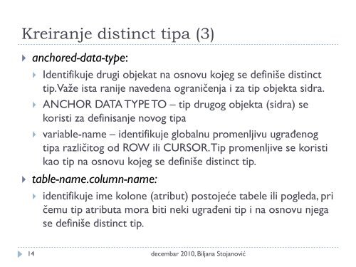 Distribuirane i objektne baze podataka - Ncd.matf.bg.ac.rs
