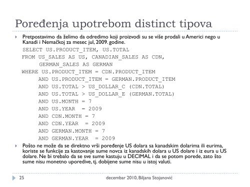 Distribuirane i objektne baze podataka - Ncd.matf.bg.ac.rs