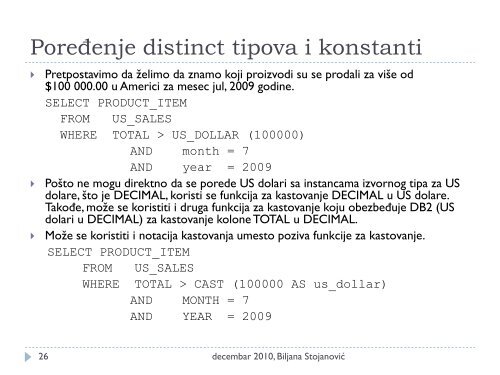 Distribuirane i objektne baze podataka - Ncd.matf.bg.ac.rs