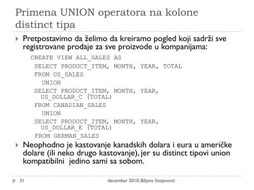 Distribuirane i objektne baze podataka - Ncd.matf.bg.ac.rs