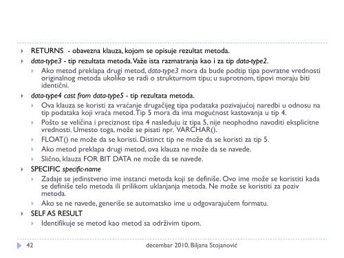 Distribuirane i objektne baze podataka - Ncd.matf.bg.ac.rs