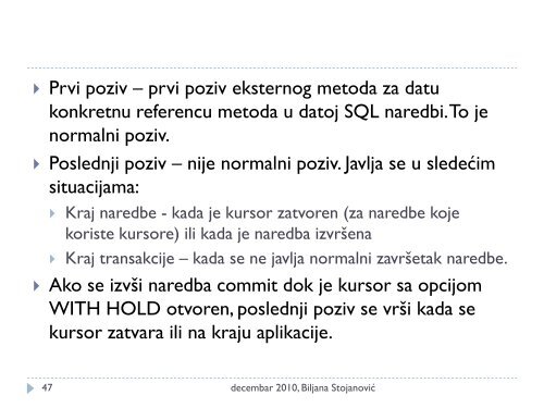 Distribuirane i objektne baze podataka - Ncd.matf.bg.ac.rs