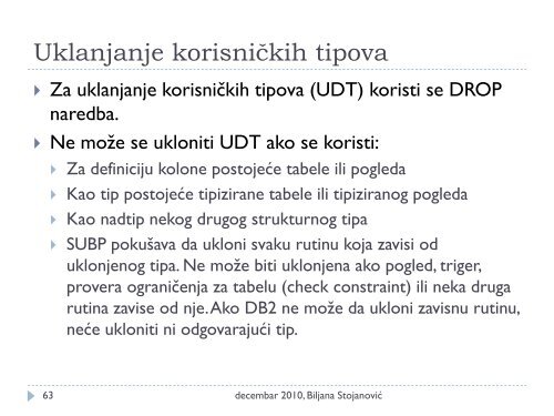 Distribuirane i objektne baze podataka - Ncd.matf.bg.ac.rs