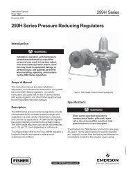 299H Series Pressure Reducing Regulators - Control Southern Inc.