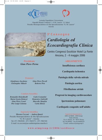 Cardiologia ed Ecocardiografia Clinica 3Â°Convegno