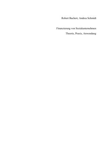 Finanzierung von Sozialunternehmen