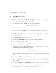 1 Alg`ebre linéaire