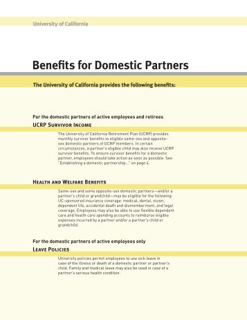 Benefits for Domestic Partners