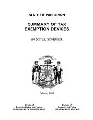 Summary of Tax Exemption Devices - January 23, 2009 - Wisconsin ...