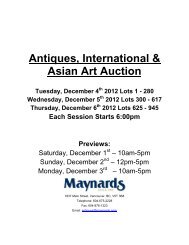 download catalog (pdf) - auction at Maynards