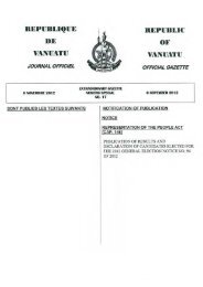 Extraordinary Gazette No 17 2012-6-November - Vanuatu Daily Digest
