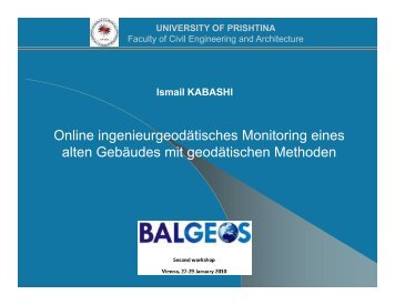 Online ingenieurgeodÃ¤tisches Monitoring eines alten ... - BALGEOS