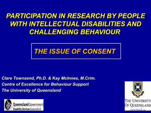 CONSENT, ASSENT AND PARTICIPATION IN RESEARCH FOR ...