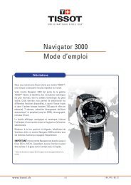 Navigator 3000 Mode d'emploi - Tissot