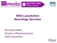 Roy Garscadden, NHS Lanarkshire - 18 Weeks