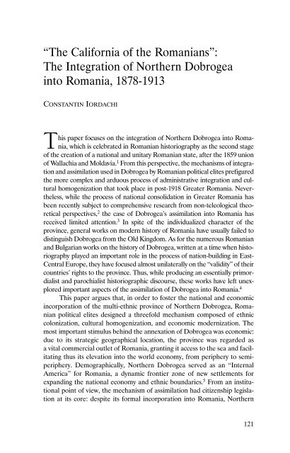 Nation-Building and Contested Identities: Romanian & Hungarian ...