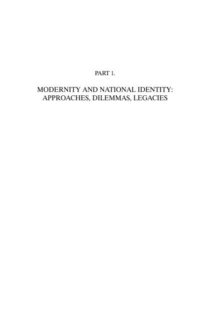 Nation-Building and Contested Identities: Romanian & Hungarian ...