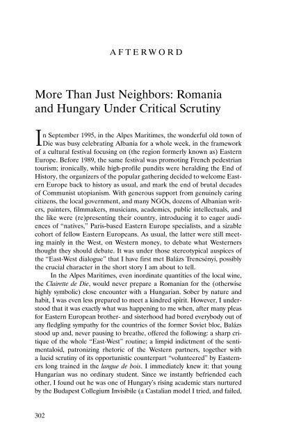 Nation-Building and Contested Identities: Romanian & Hungarian ...