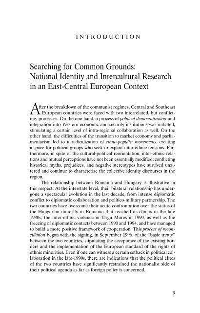Nation-Building and Contested Identities: Romanian & Hungarian ...