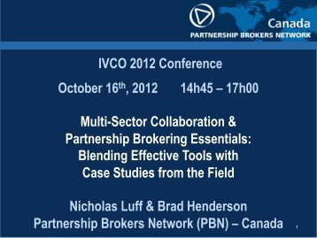 Multi-Sector Collaboration & Partnership Brokering Essentials