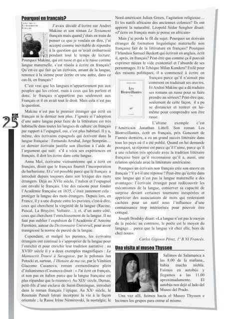 Revista 25 aniversario - eoi de salamanca - Junta de Castilla y León