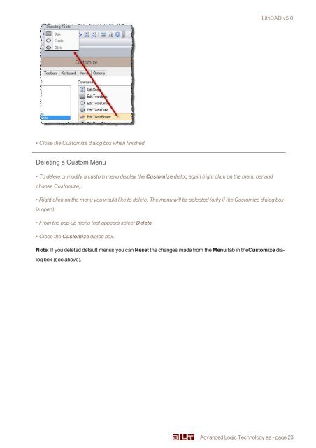 LithCAD 2.3 - Advanced Logic Technology