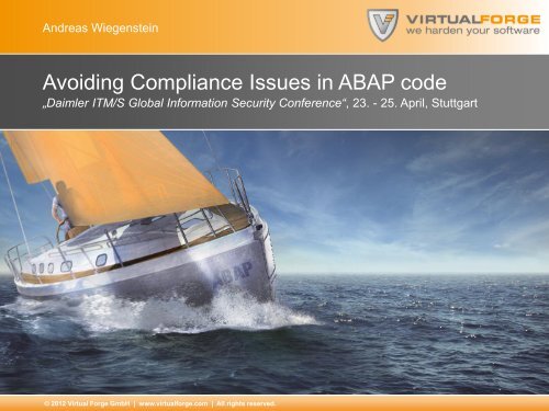 Avoiding Compliance Issues in ABAP code - Virtual Forge