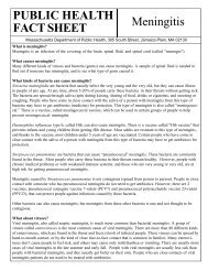 Fact Sheet for Meningitis - Wilmington Public Schools