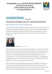 Regionale Presseberichte 2013 - Stadt Weißwasser