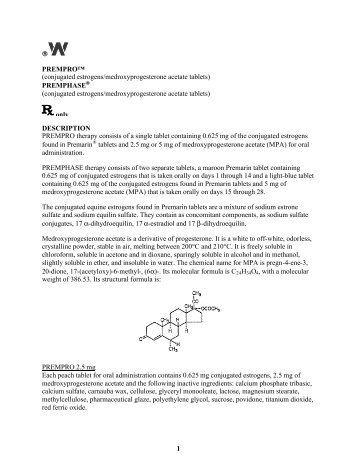 conjugated estrogens/medroxyprogesterone acetate tablets