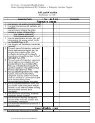 Self-Audit Checklist - UCI Environmental Health & Safety - University ...