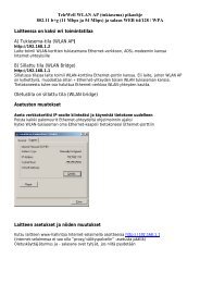 TeleWell WLAN AP (tukiasema) pikaohje 802.11 b+g (11 Mbps ja 54 ...
